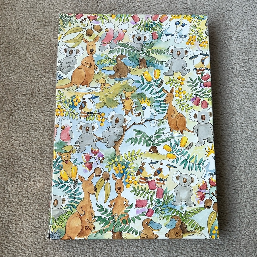 Vintage Bush Folk Boxed Stationery featuring Australian Wildlife Koala Kangaroo